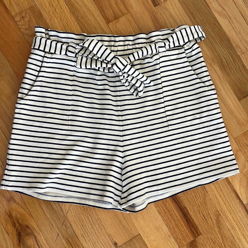 Monteau pull on cotton striped shorts